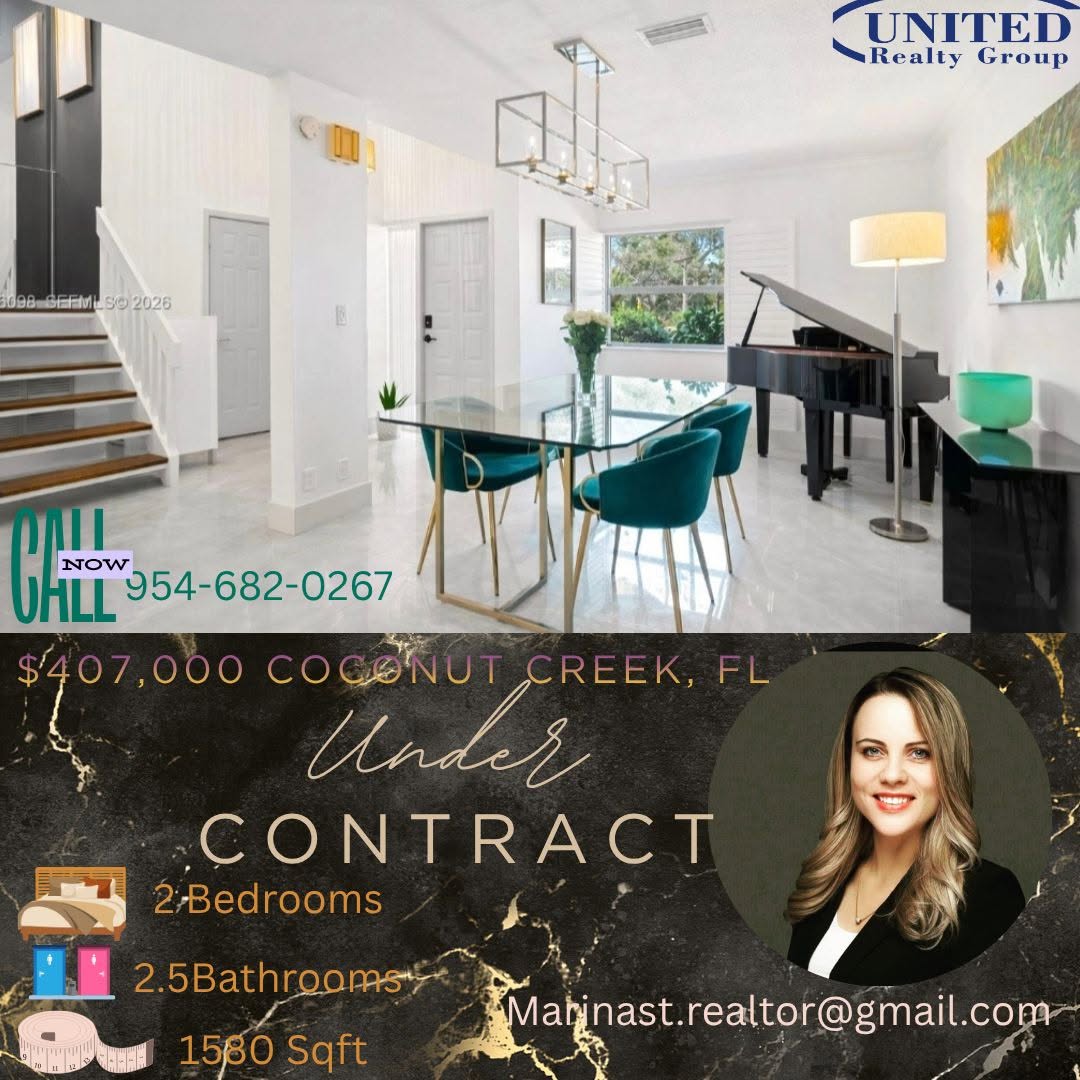 Under contract in Coconut Creek